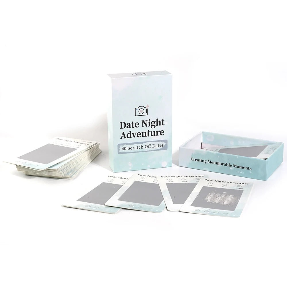 Date Night Adventure - Scratch Off Cards Game, Romantic Couples Gift