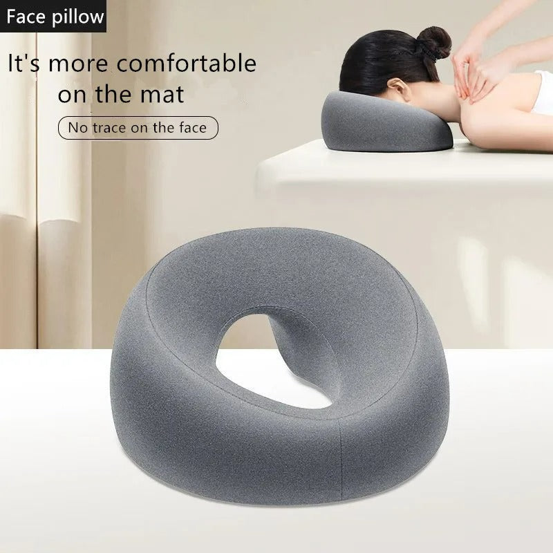 Ergonomic Lying Down Pillow – M-Shaped Memory Foam Headrest