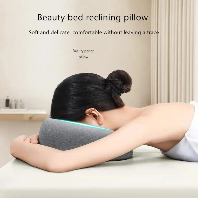 Ergonomic Lying Down Pillow – M-Shaped Memory Foam Headrest