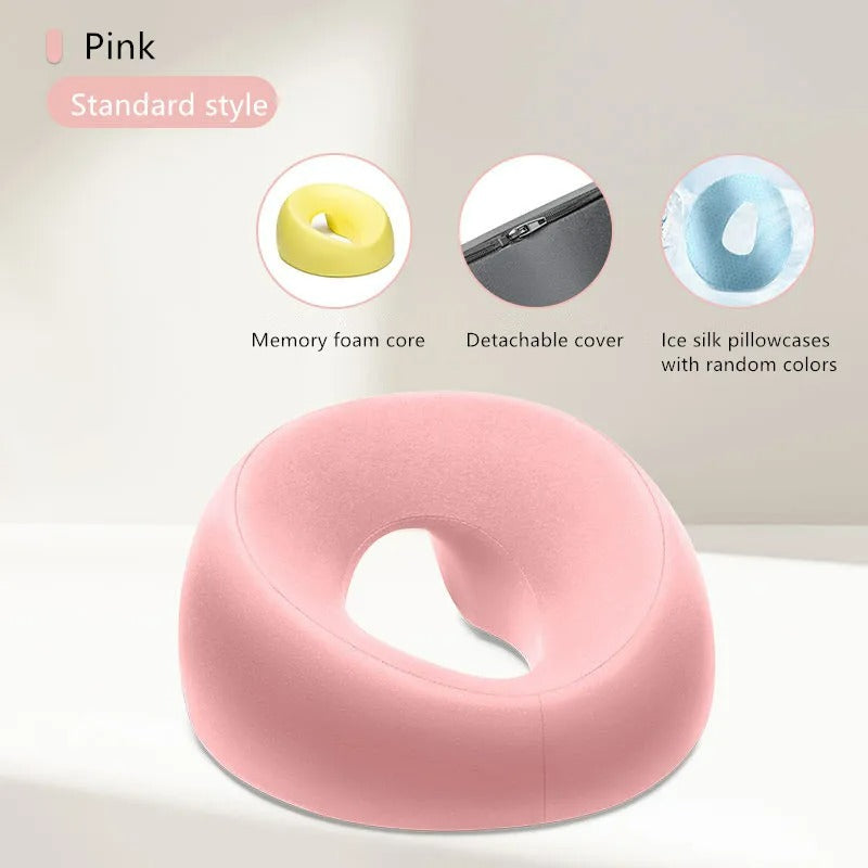 Ergonomic Lying Down Pillow – M-Shaped Memory Foam Headrest